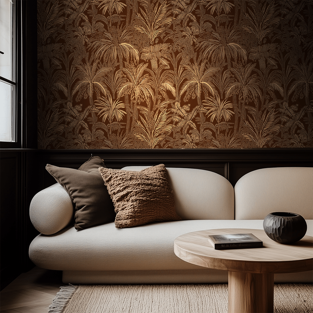Mahogany Wallpaper - Benton Lane Home - Painted Paper