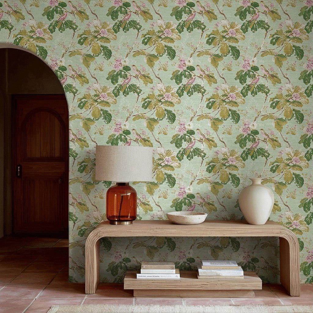 Maine Faux Grasscloth Wallpaper - Benton Lane Home - Lemon Park