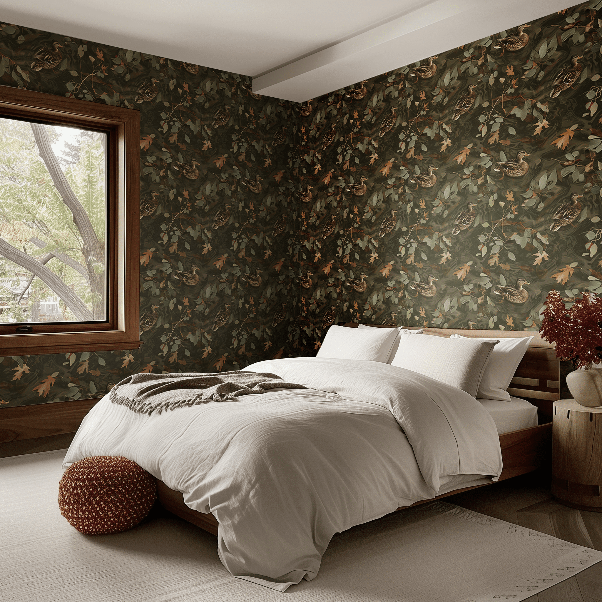 Mallard & Moss Wallpaper - Benton Lane Home - Painted Paper