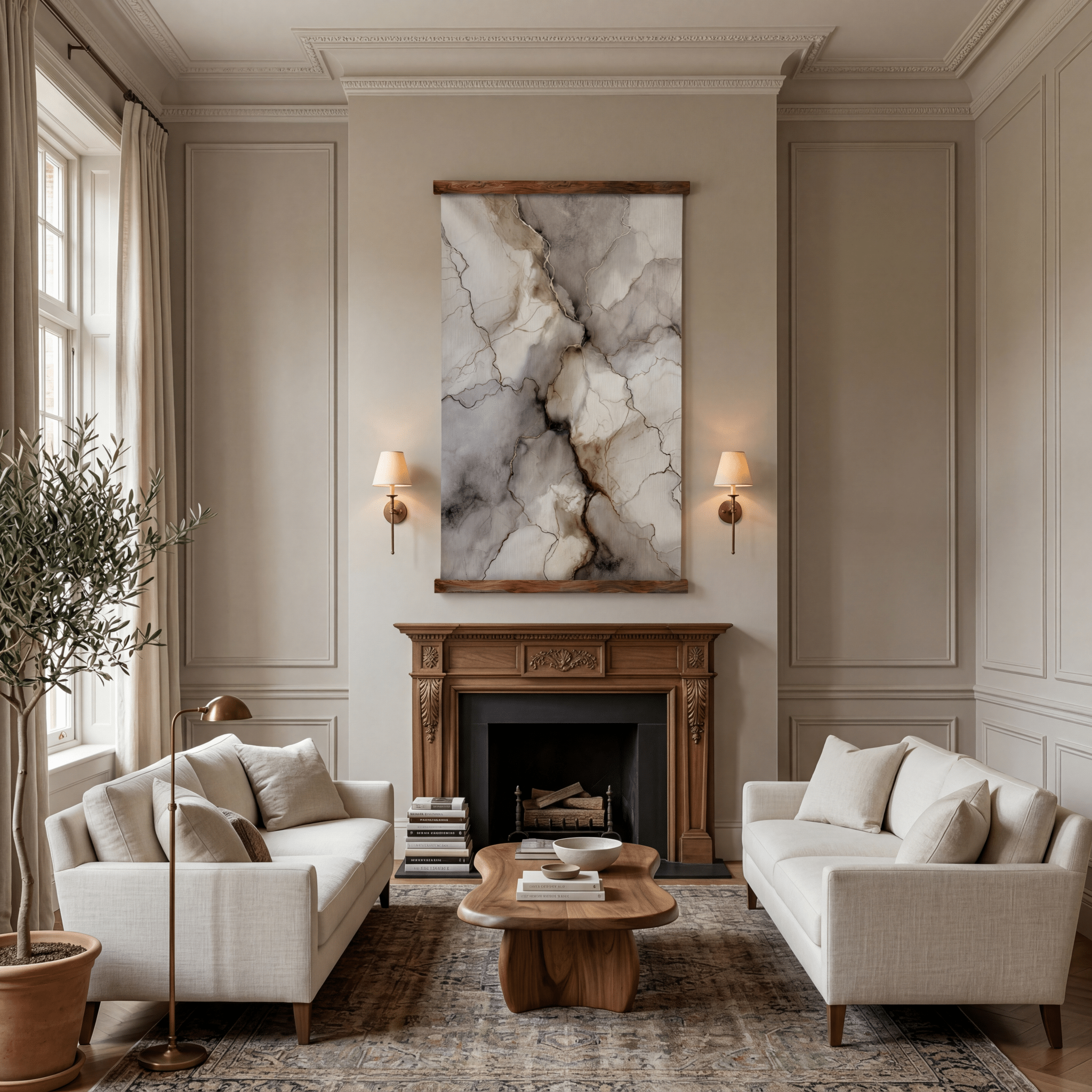 Marble Form - Tapestry - Painted Paper