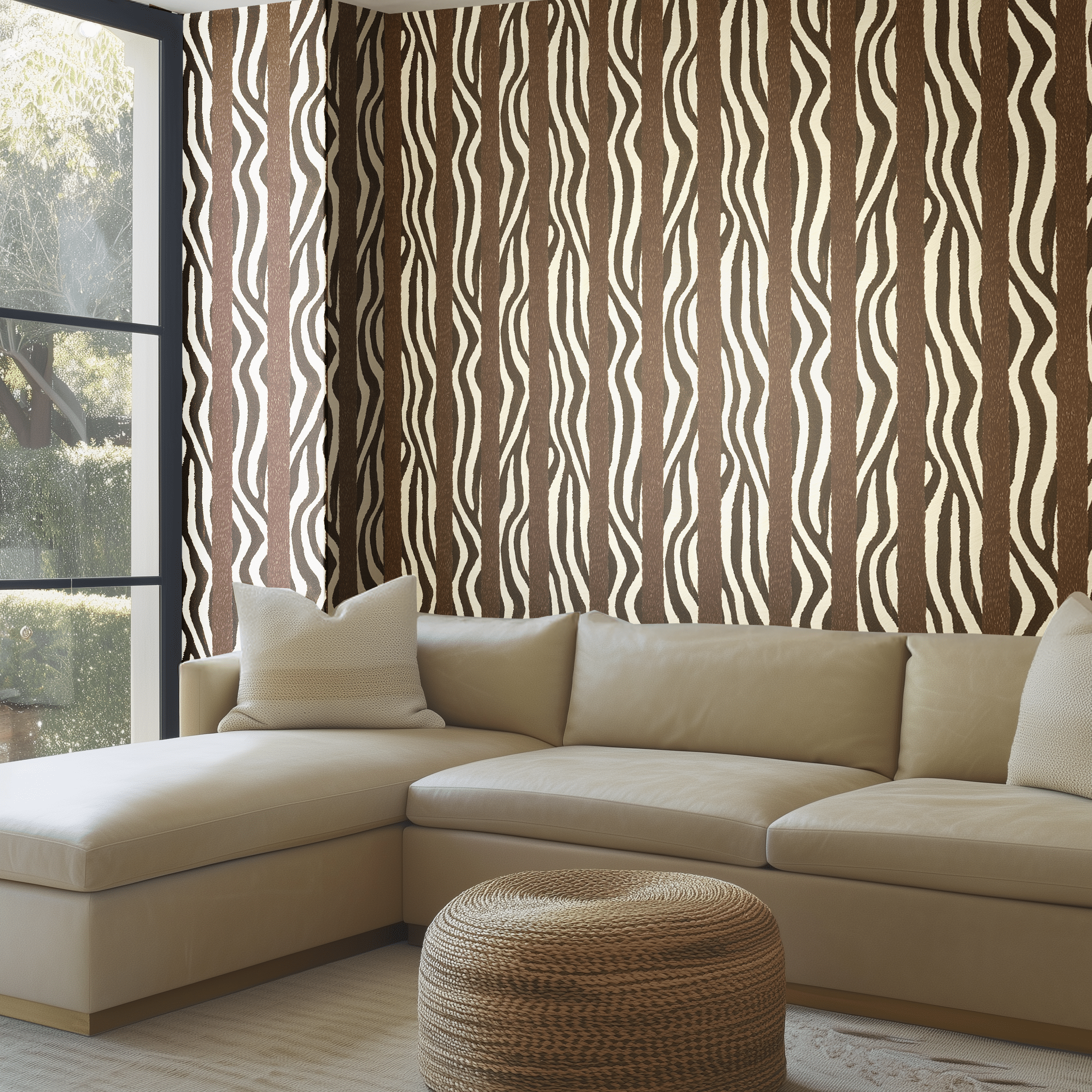 March Zebra Stripe Wallpaper - Benton Lane Home - Painted Paper