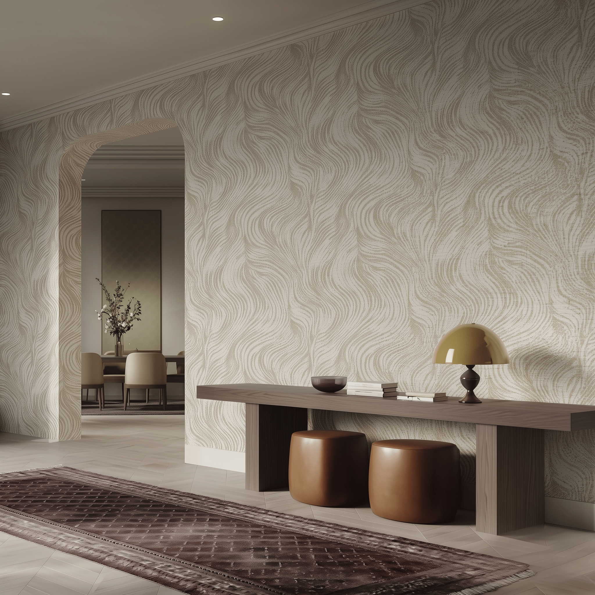 Marguerite Faux Grasscloth Wallpaper - Painted Paper