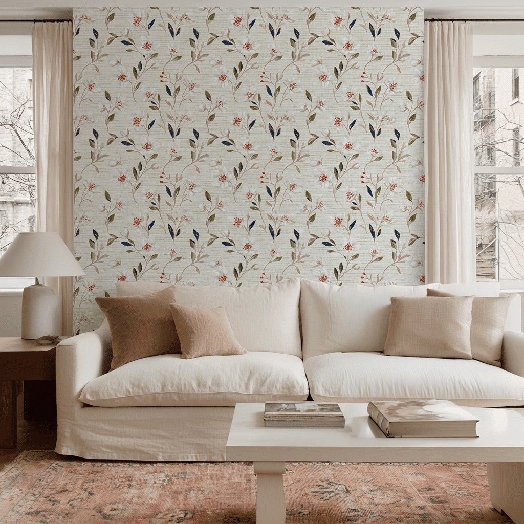 Marigold Belle Faux Grasscloth Wallpaper - Benton Lane Home - Lemon Park