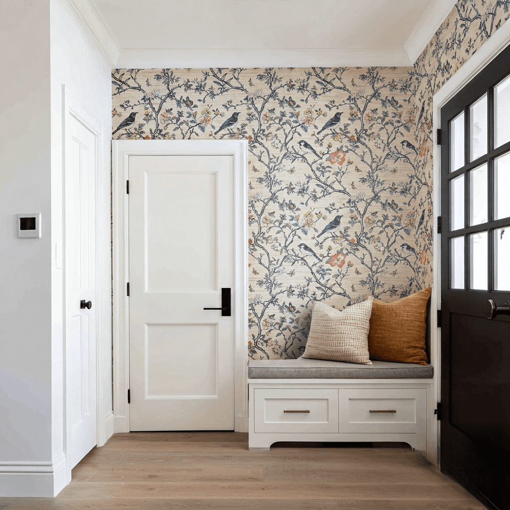 Marigold Faux Grasscloth Wallpaper - Benton Lane Home - Painted Paper