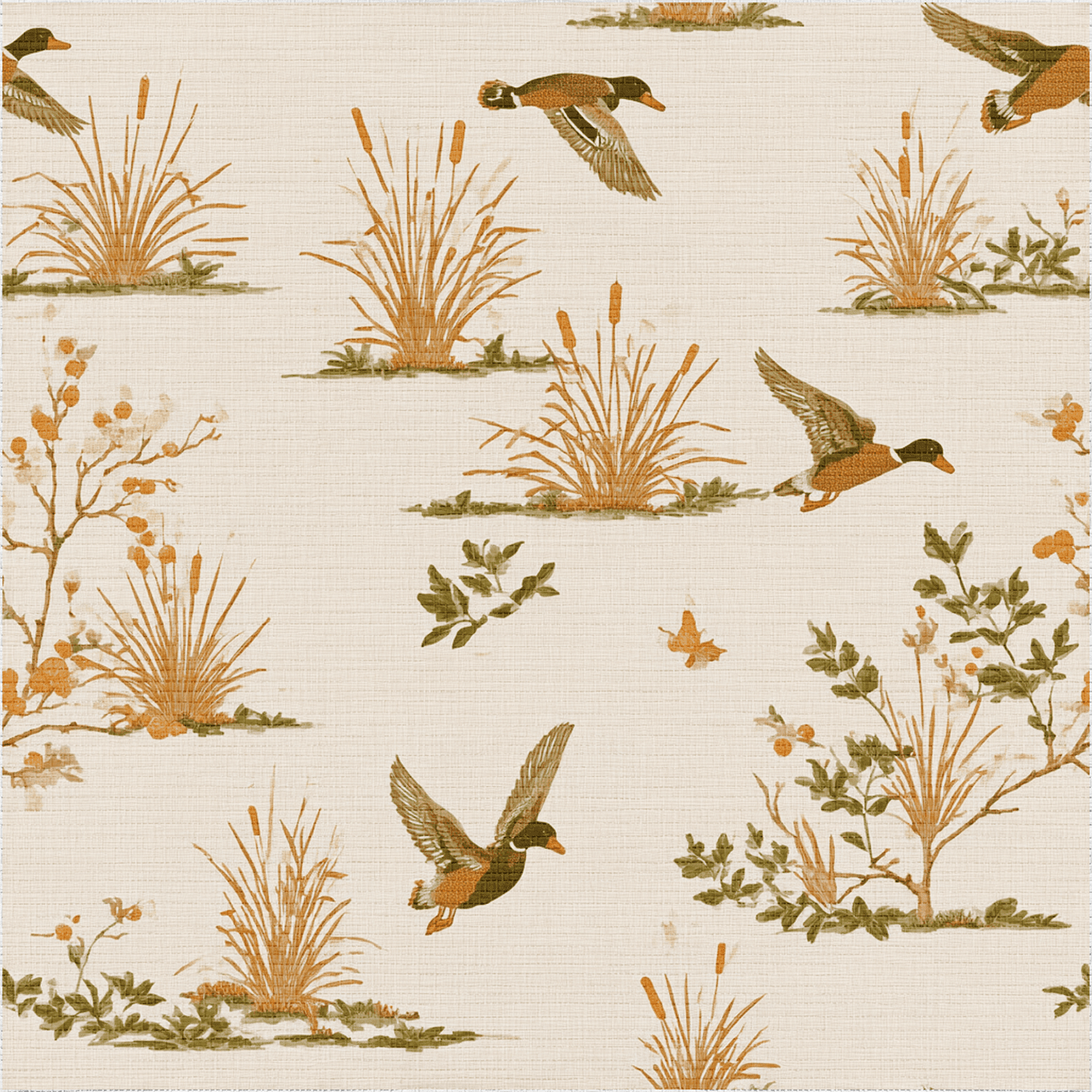 Marshland Flight Faux Grasscloth Wallpaper - Benton Lane Home - Painted Paper