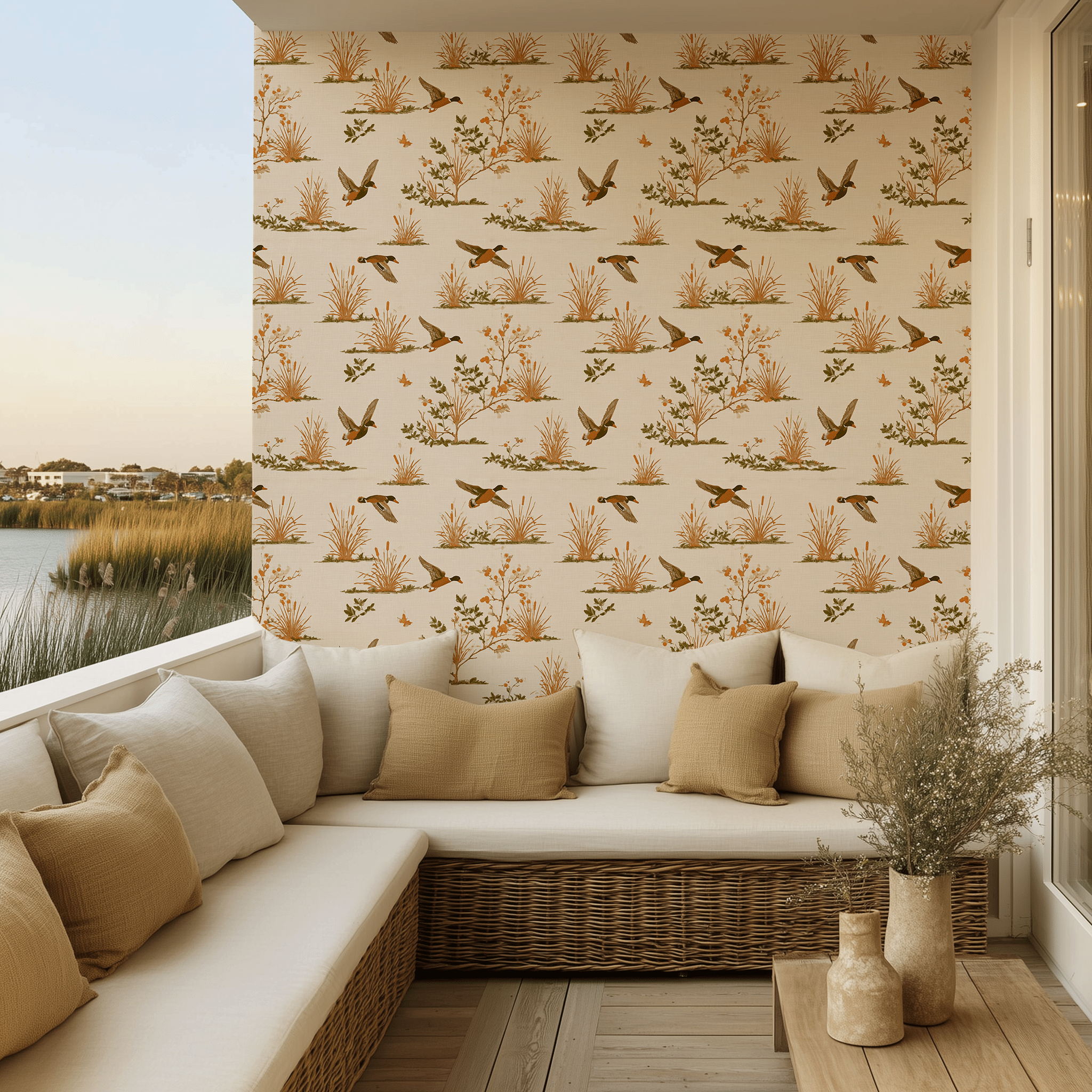Marshland Flight Wallpaper - Benton Lane Home - Painted Paper