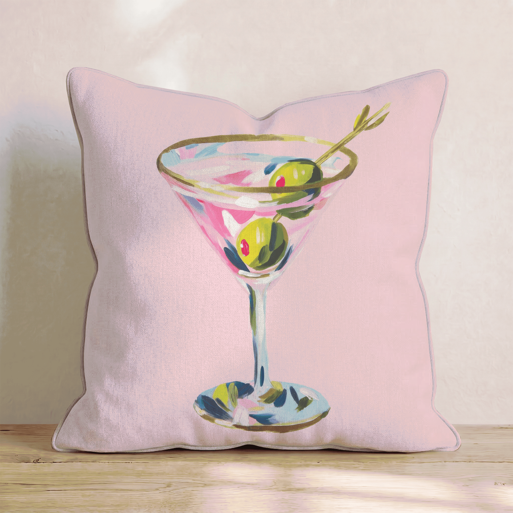 Martini Shaken Throw Pillow - Benton Lane Home - Hillcroft Home