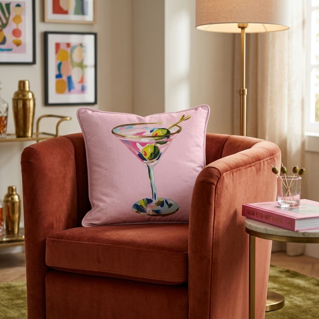 Martini Shaken Throw Pillow - Benton Lane Home - Hillcroft Home