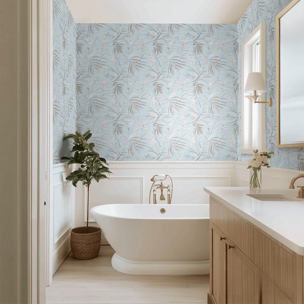 Marzelle Faux Grasscloth Wallpaper - Benton Lane Home - Painted Paper