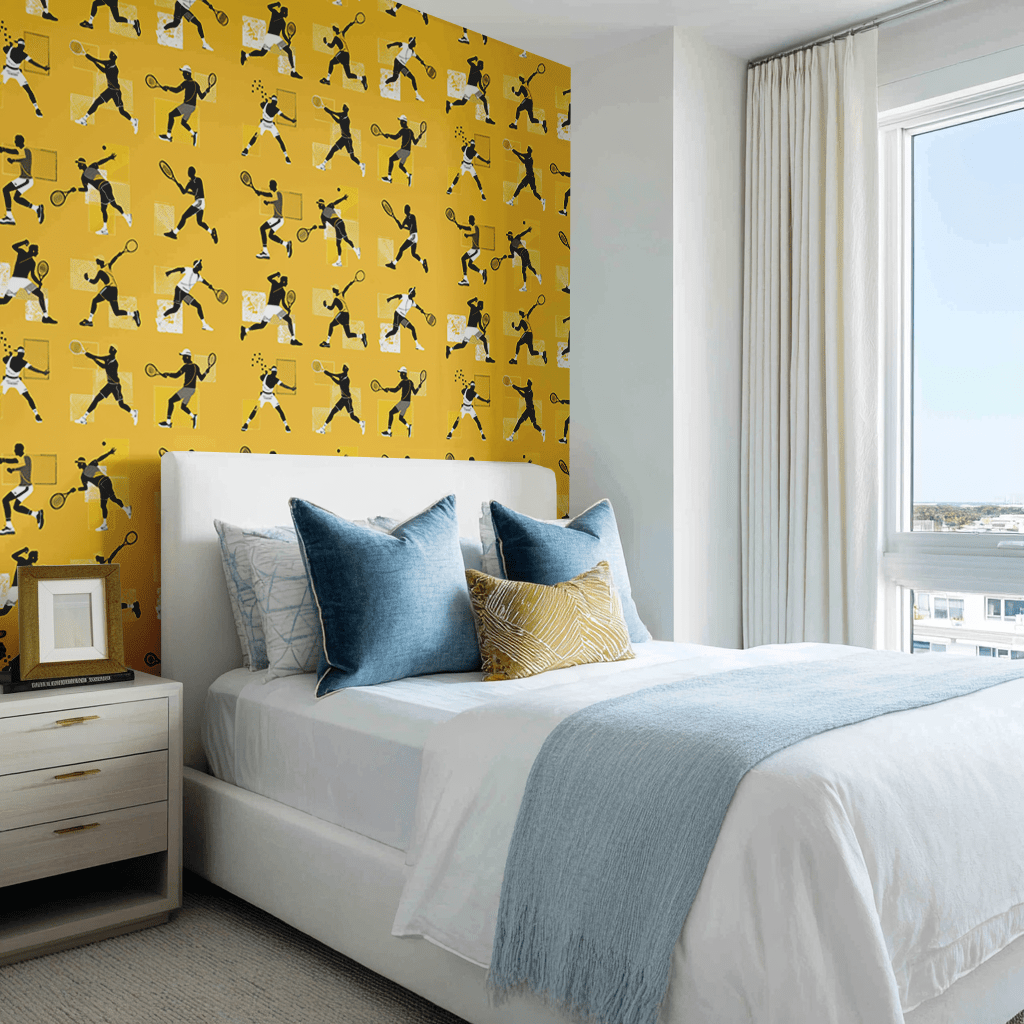 Matchpoint Wallpaper - Benton Lane Home - Lemon Park