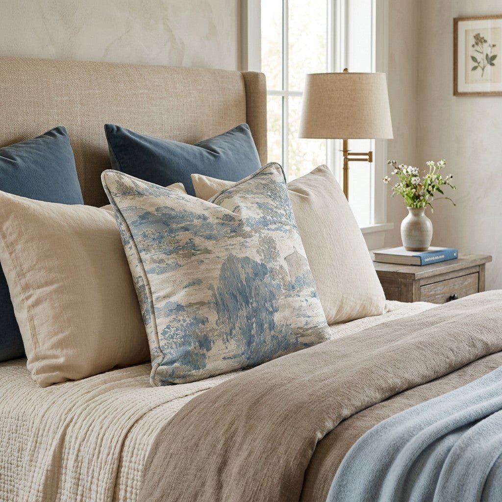 Mayfair Toile Throw Pillow - Benton Lane Home - Hillcroft Home