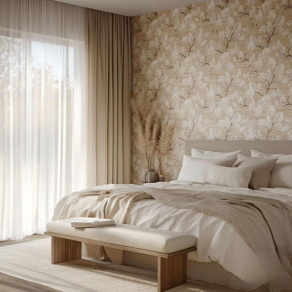 Meadow Glow Faux Grasscloth Wallpaper - Benton Lane Home - Painted Paper