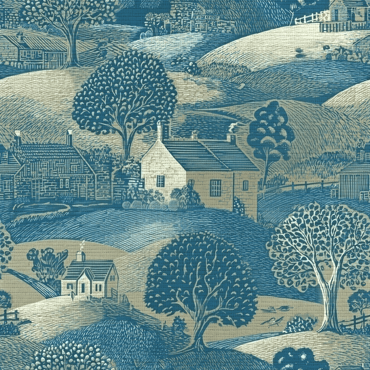 Meadow Line Faux Grasscloth Wallpaper - Benton Lane Home - Lemon Park