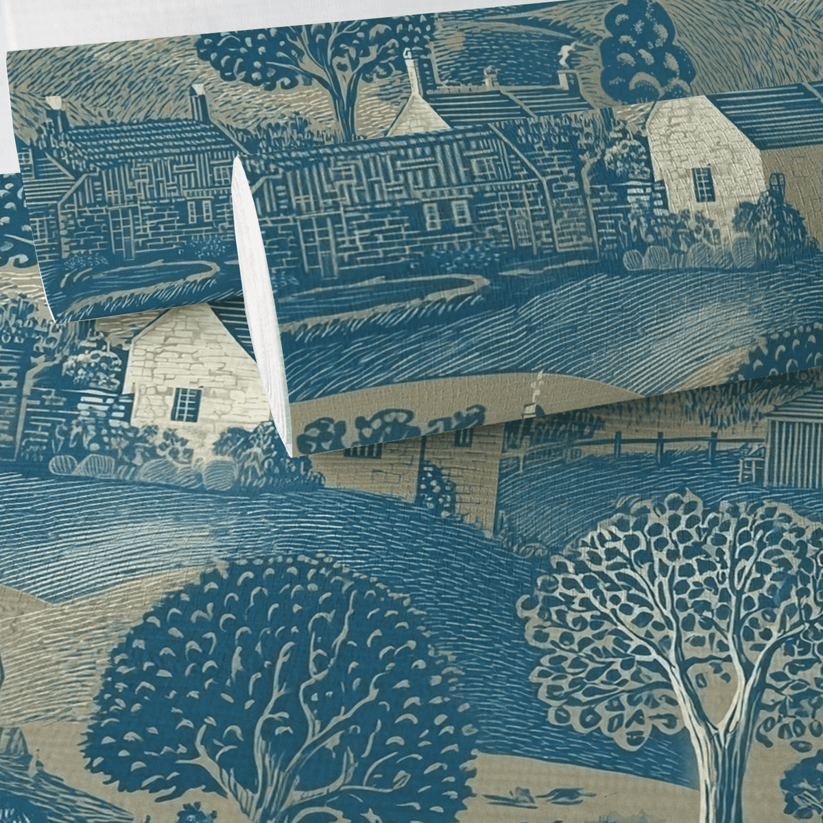 Meadow Line Faux Grasscloth Wallpaper - Benton Lane Home - Lemon Park