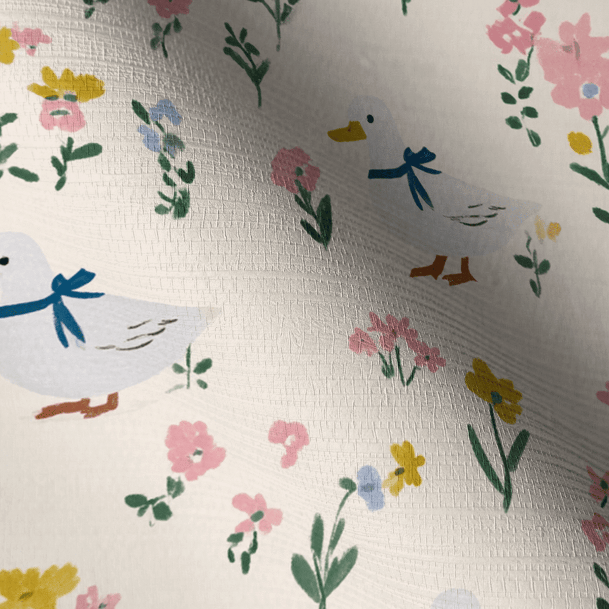 Meadow Scatter Faux Grasscloth Wallpaper - Benton Lane Home - Lemon Park