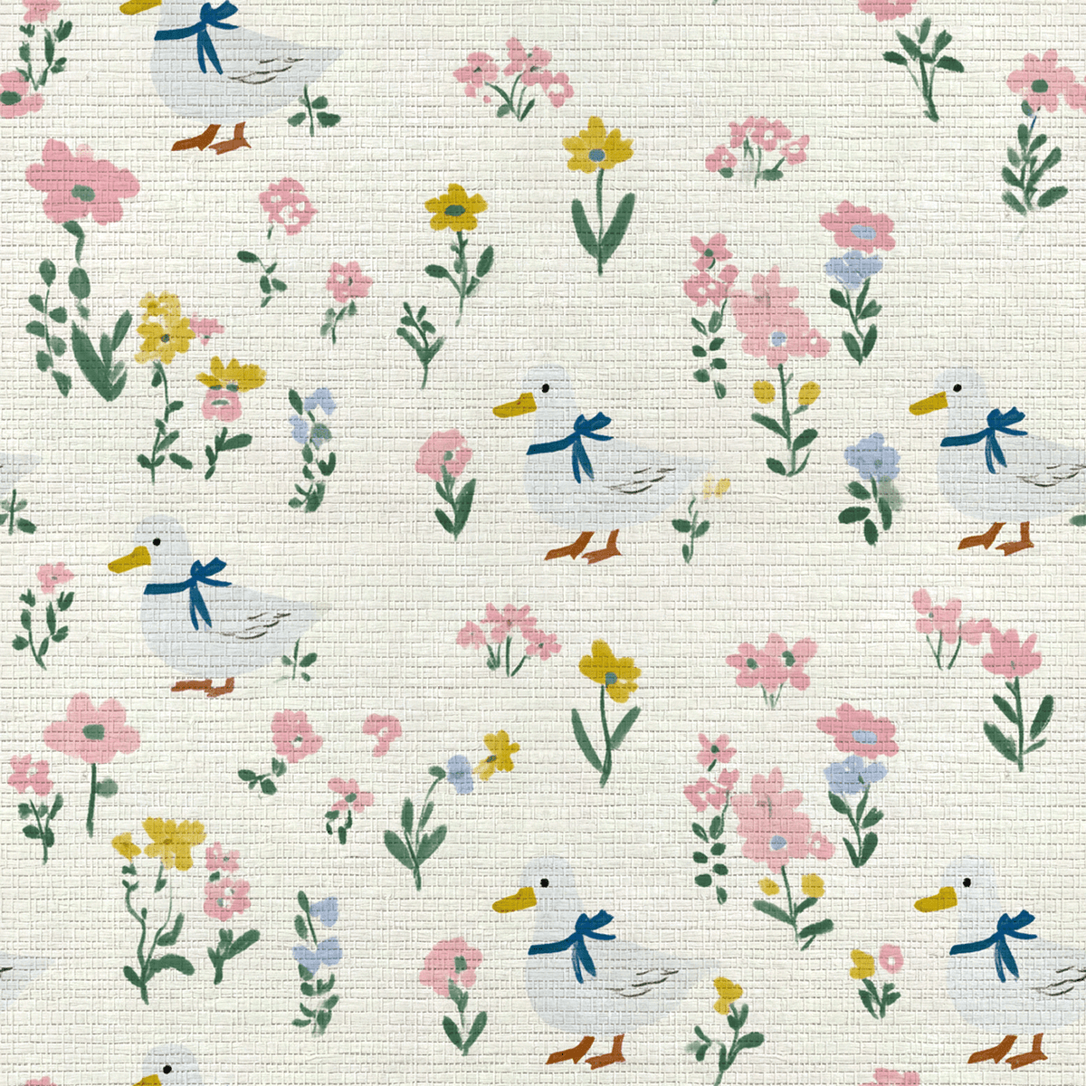 Meadow Scatter Faux Grasscloth Wallpaper - Benton Lane Home - Lemon Park