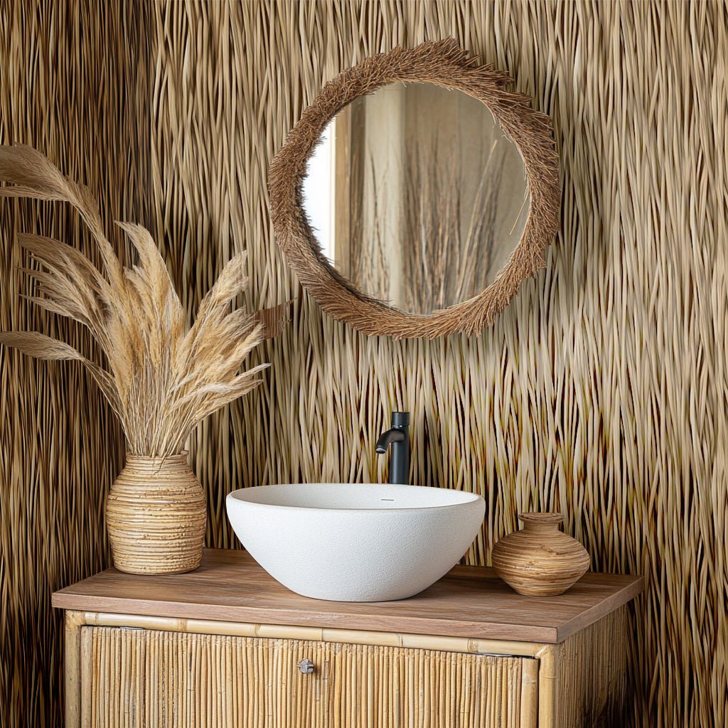 Meadow Thatch Wallpaper - Benton Lane Home - Painted Paper