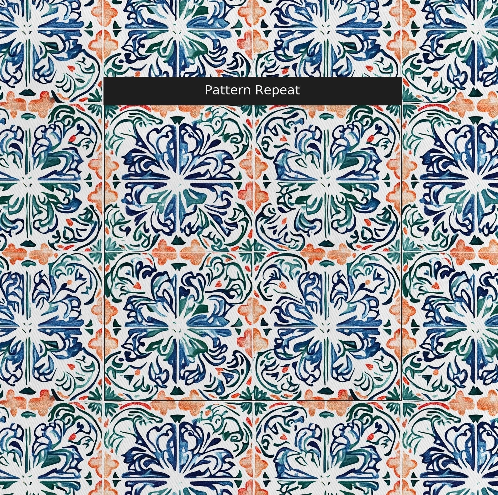 Mediterranean Tile - Fabric - Benton Lane Home - Lemon Park