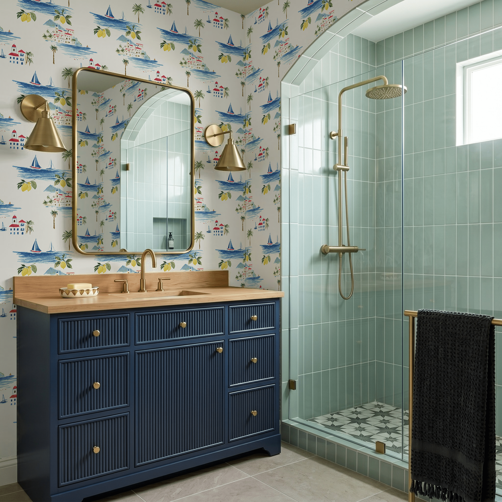 Meet You in Amalfi Wallpaper - Painted Paper