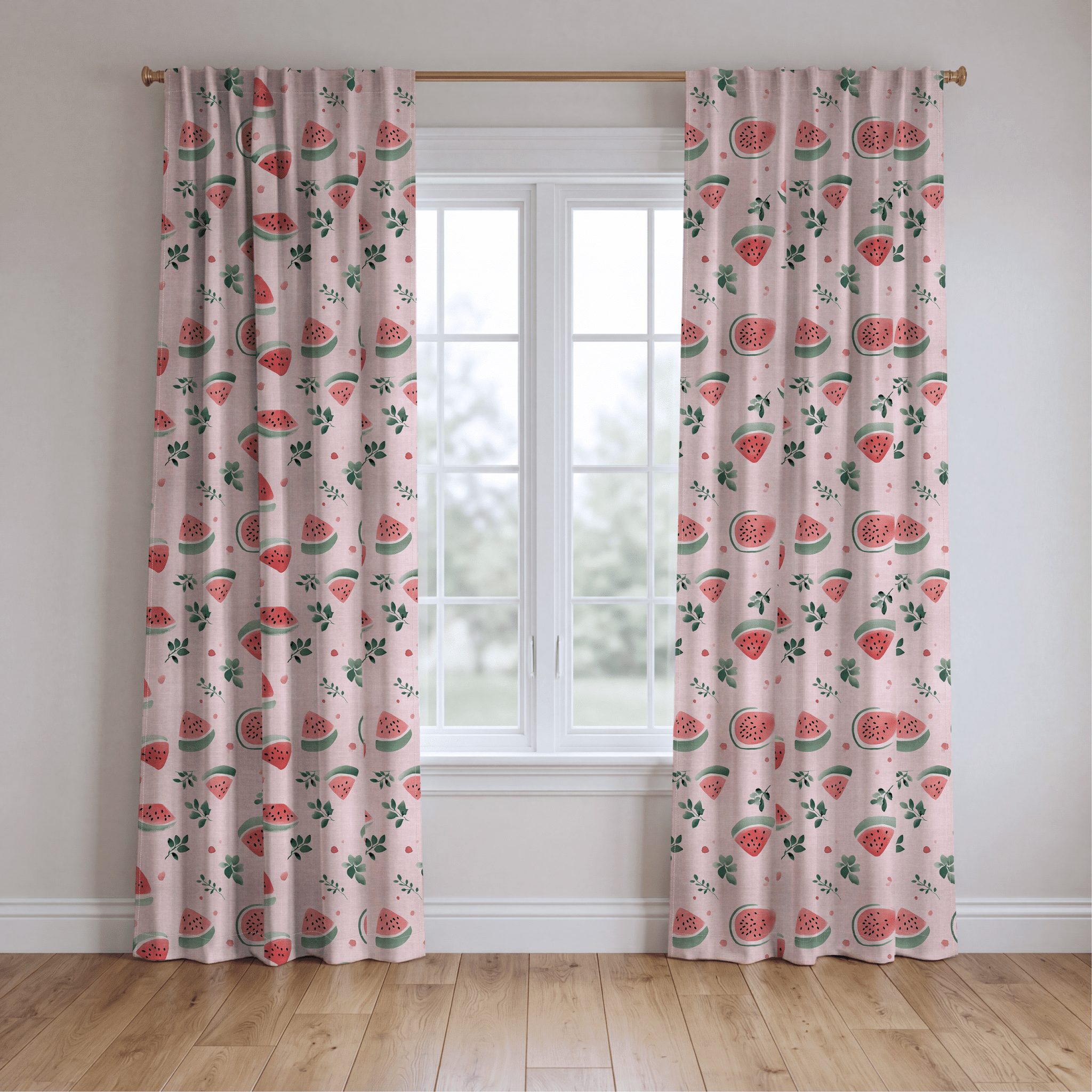 Melon Crush - Drapery - Benton Lane Home - Lemon Park