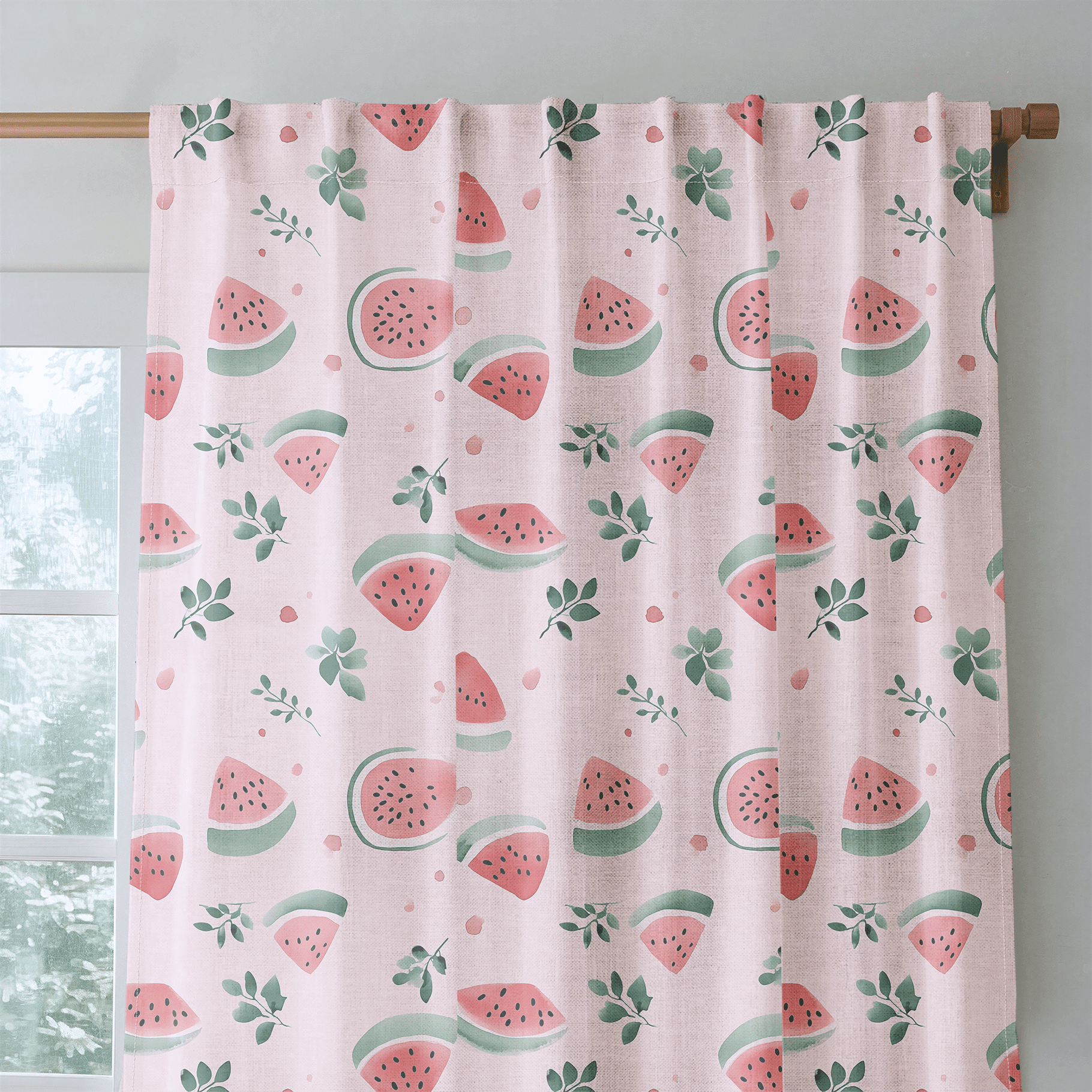 Melon Crush - Drapery - Benton Lane Home - Lemon Park