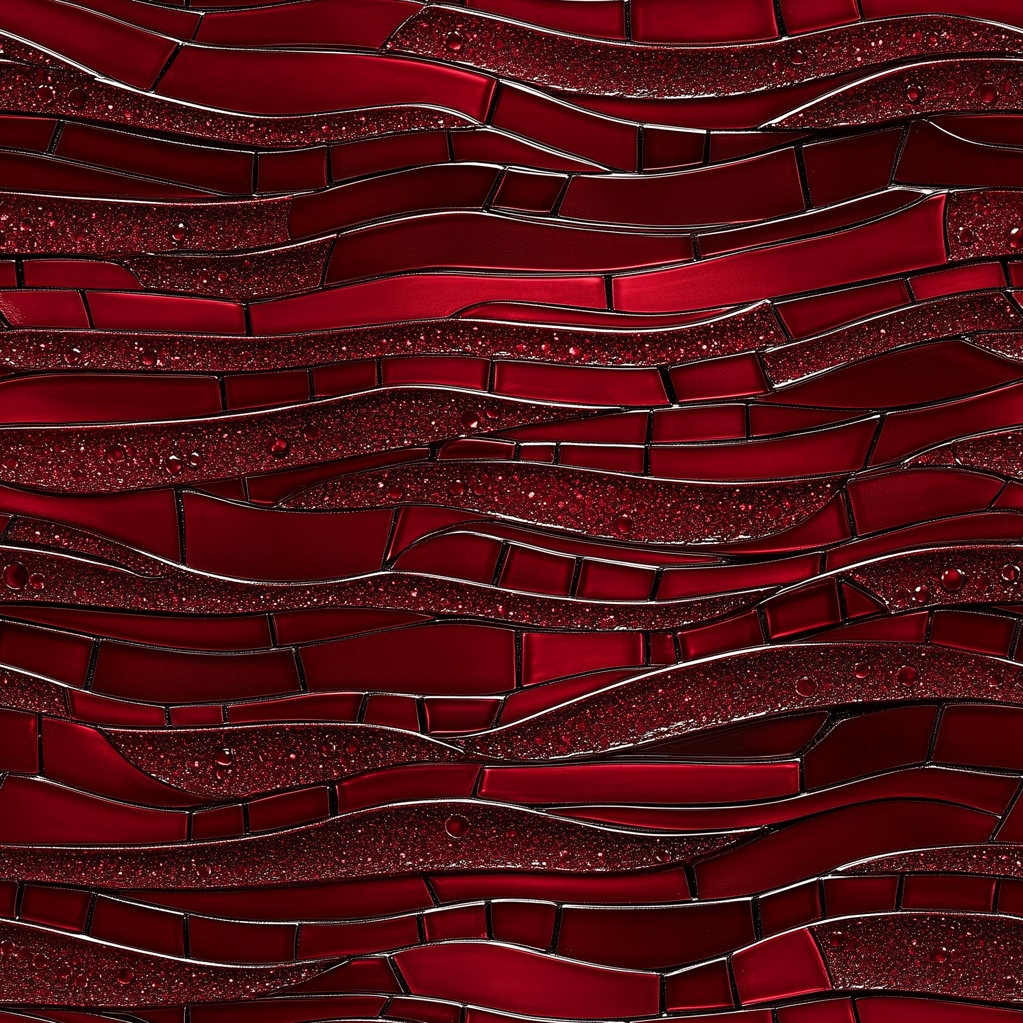 Merlot Mosaic Wallpaper - Benton Lane Home - Painted Paper