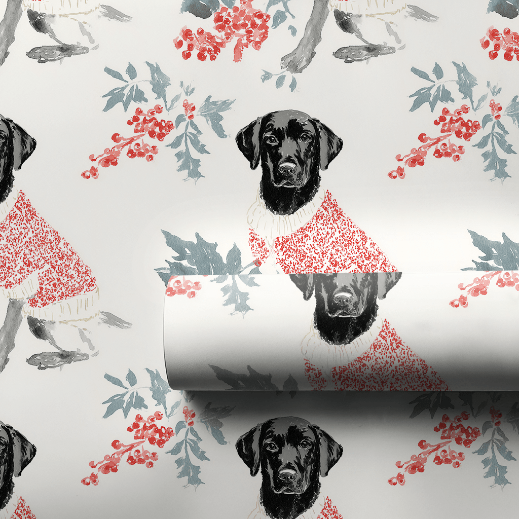 Merry Labmas - Wrapping Paper - Benton Lane Home - Lemon Park