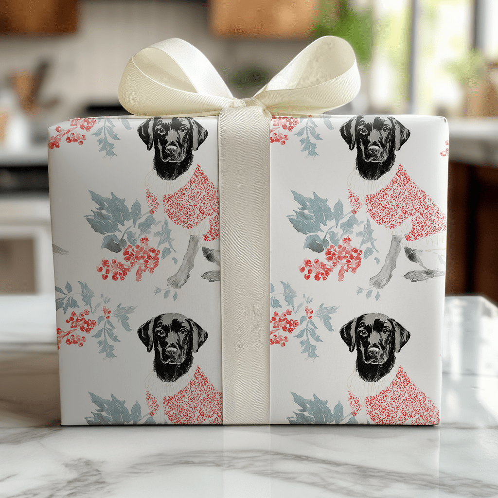 Merry Labmas - Wrapping Paper - Benton Lane Home - Lemon Park