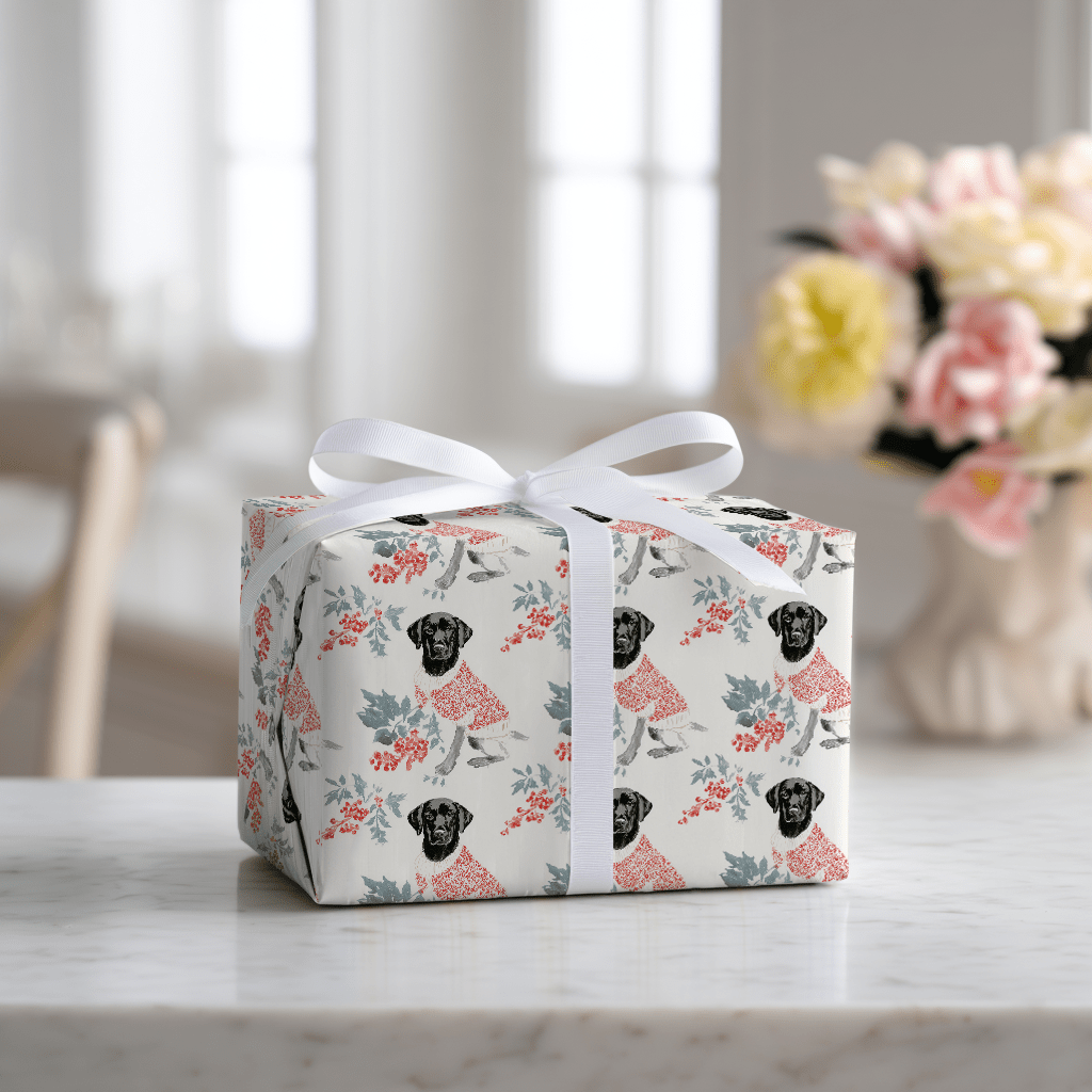 Merry Labmas - Wrapping Paper - Benton Lane Home - Lemon Park