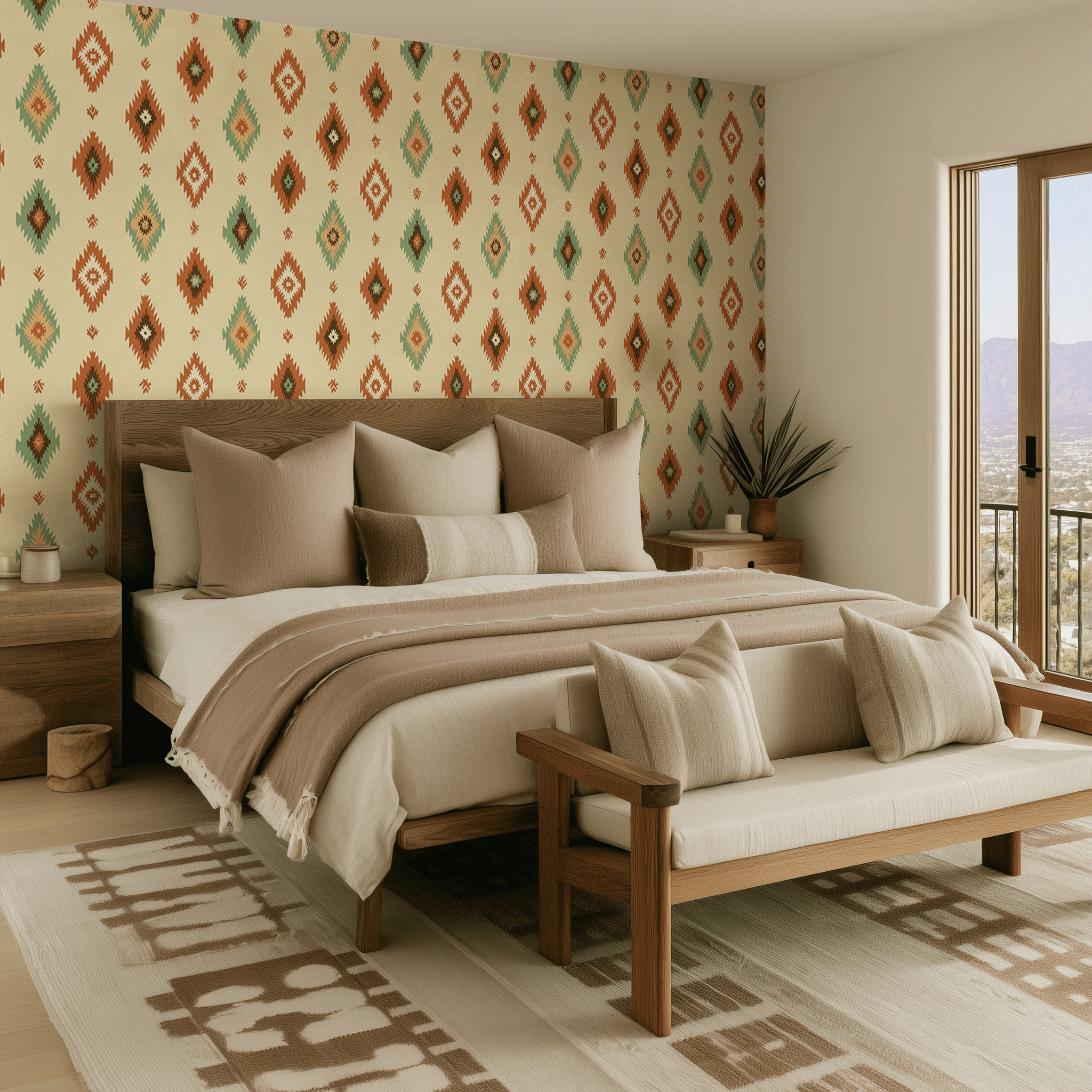 Mesa Diamonds Wallpaper - Painted Paper