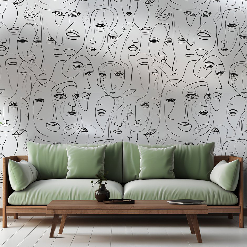 Mia Modern Wallpaper - Benton Lane Home - Painted Paper