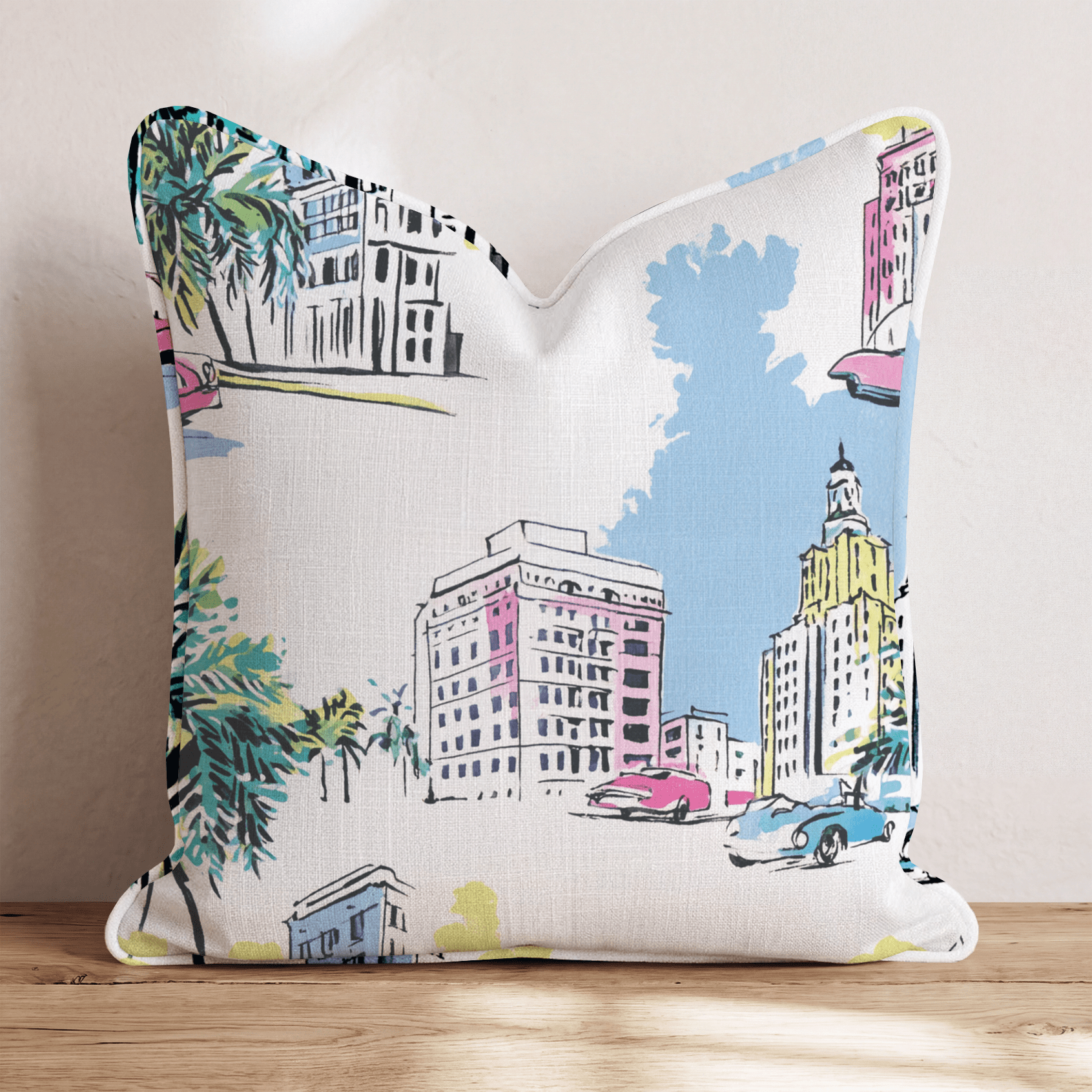 Miami Vice Versa Throw Pillow - Benton Lane Home - Hillcroft Home