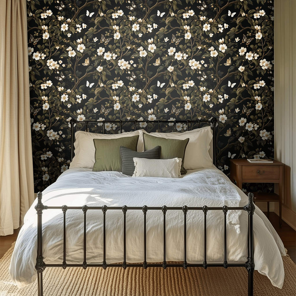 Midnight Blossom Wallpaper - Benton Lane Home - Painted Paper