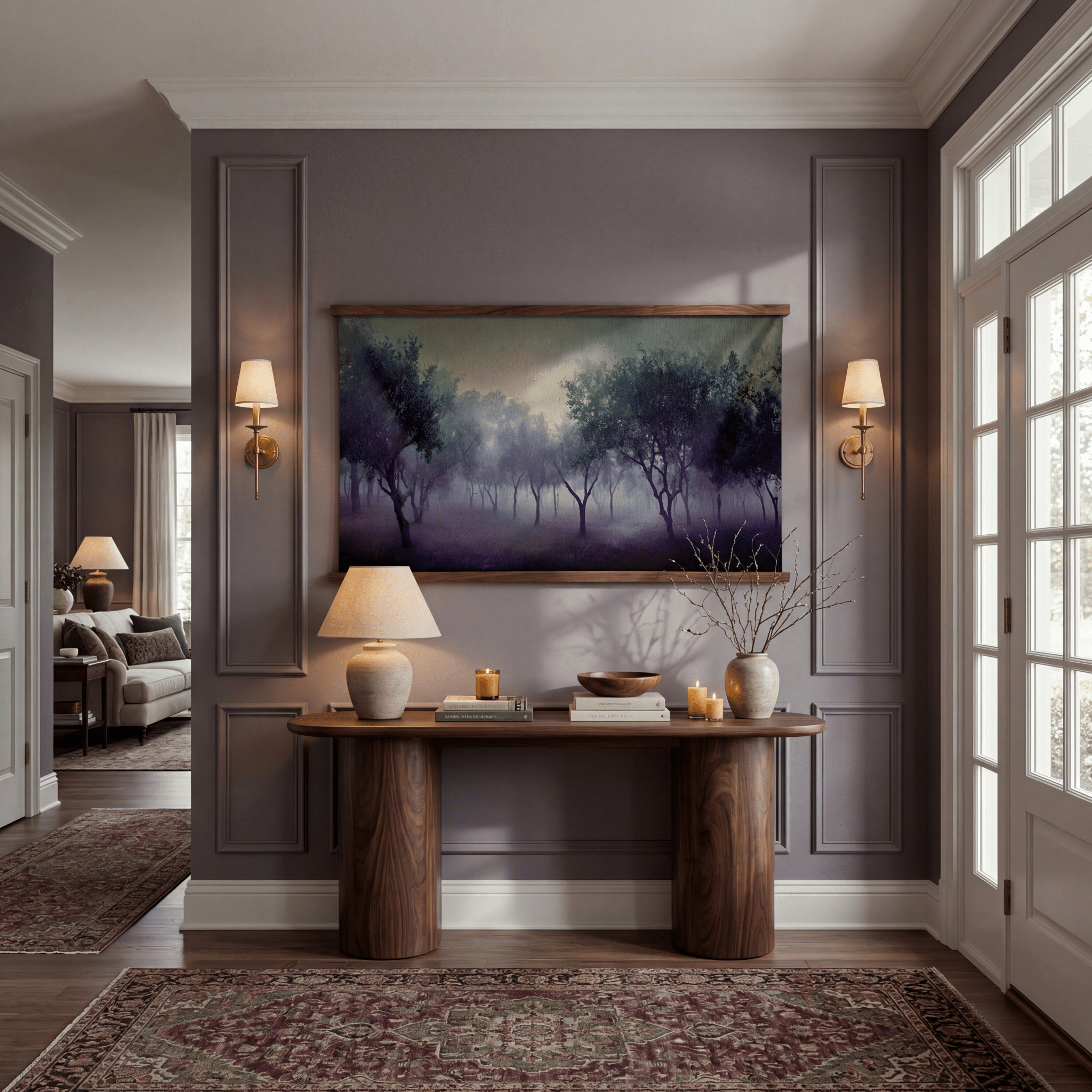 Midnight Orchard - Tapestry - Benton Lane Home - Painted Paper