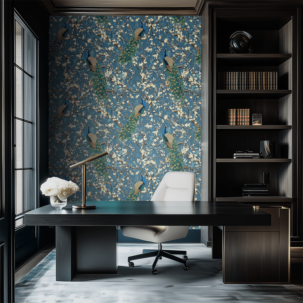 Midnight Plumage Wallpaper - Benton Lane Home - Painted Paper