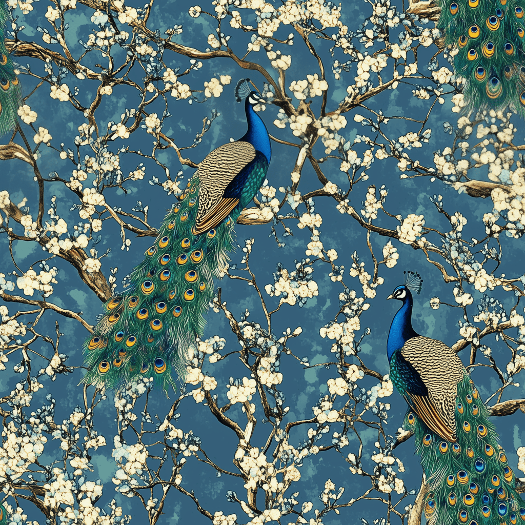 Midnight Plumage Wallpaper - Painted Paper