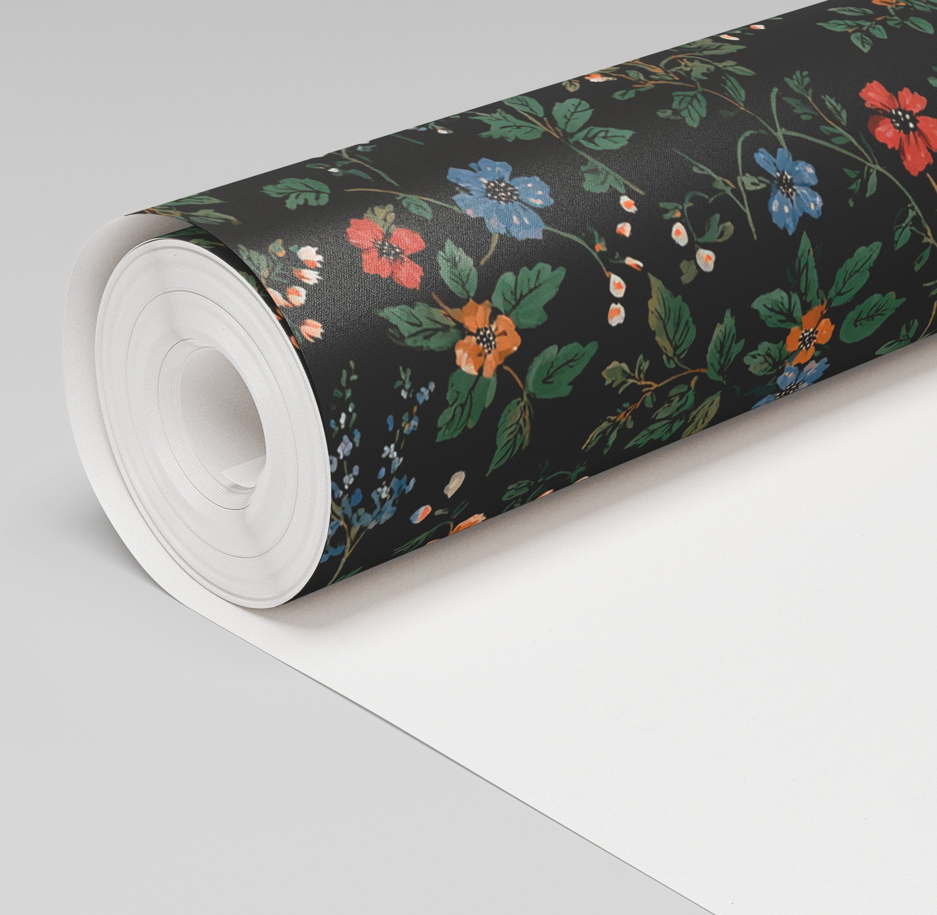Midnight Posy Wallpaper - Benton Lane Home - Painted Paper