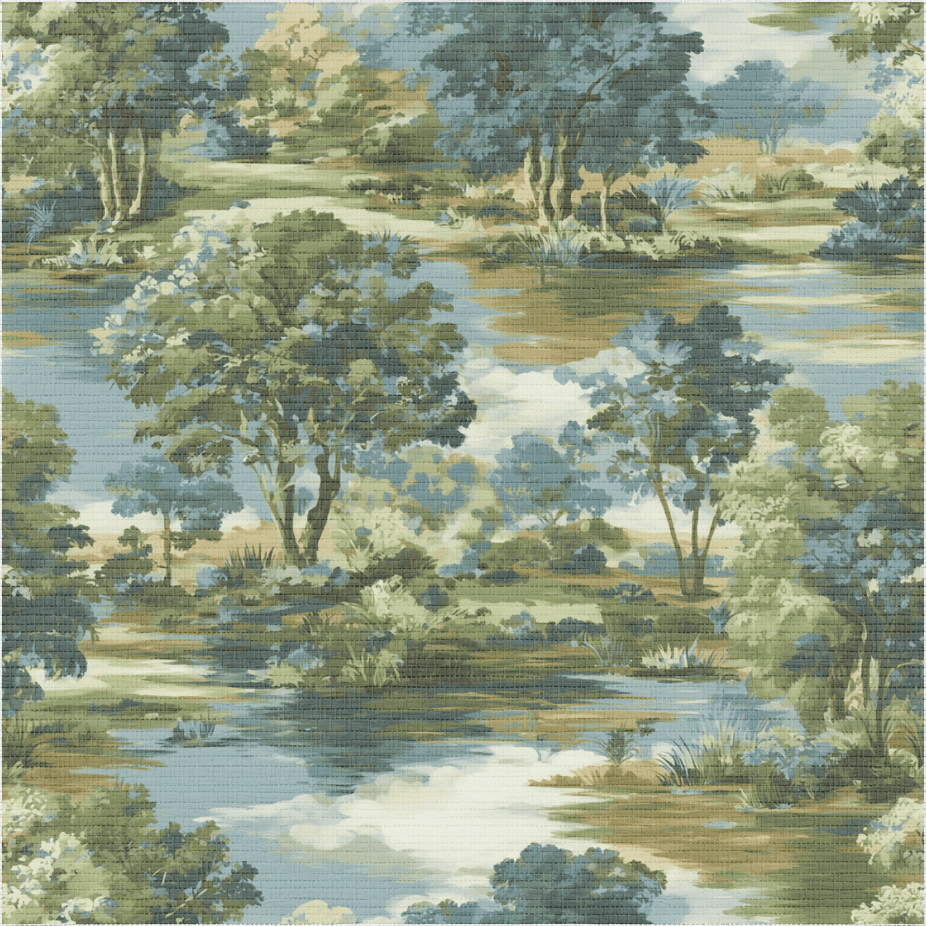 Midnight Spruce Faux Grasscloth Wallpaper - Painted Paper