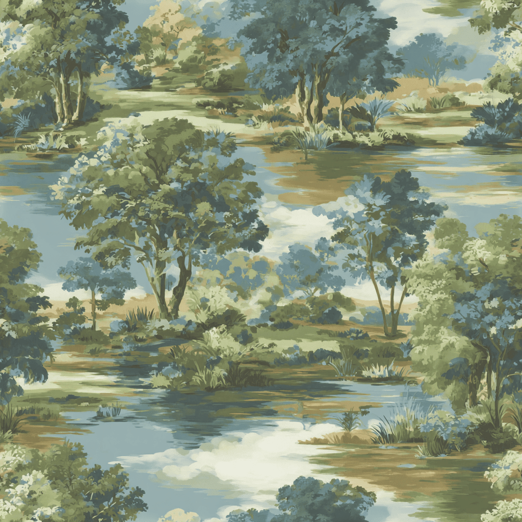 Midnight Spruce Wallpaper - Benton Lane Home - Painted Paper