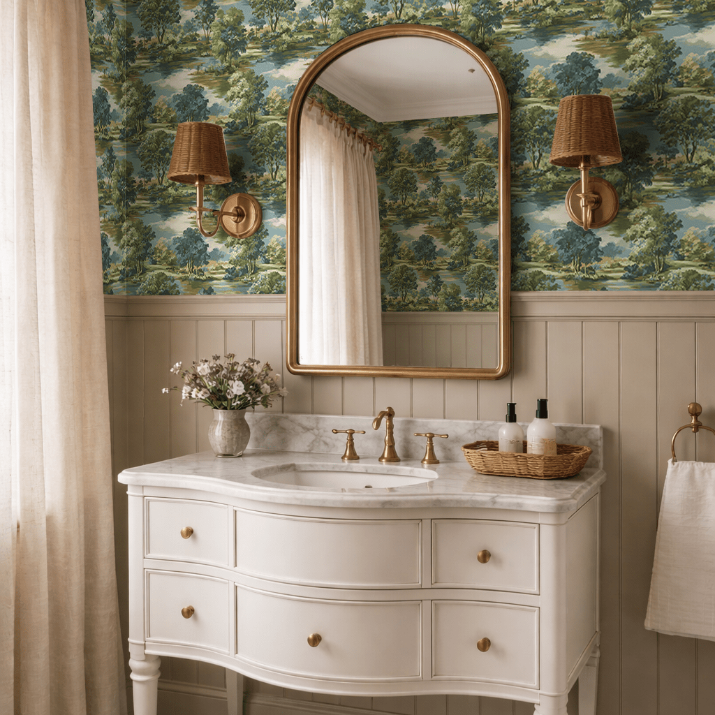Midnight Spruce Wallpaper - Benton Lane Home - Painted Paper