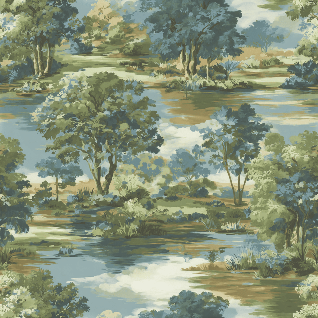 Midnight Spruce Wallpaper - Painted Paper