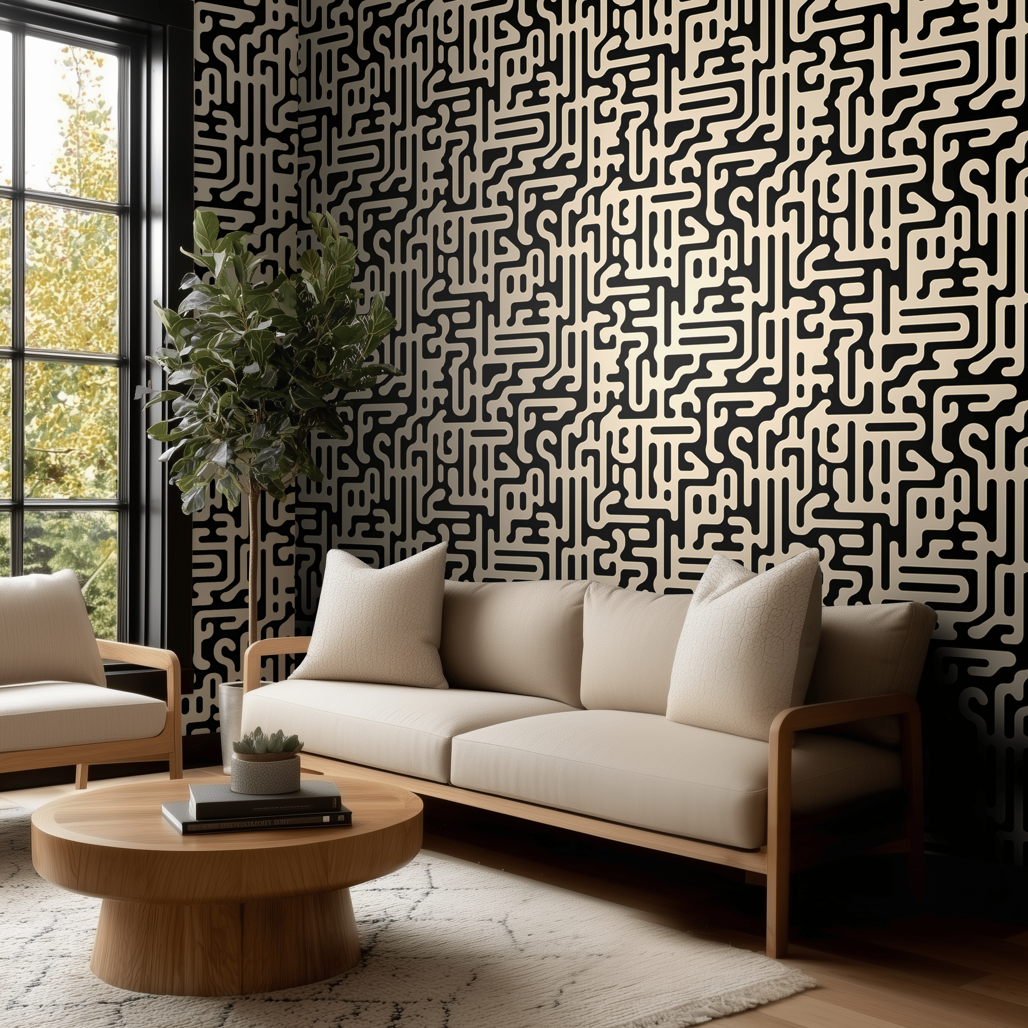 Milo Maze Wallpaper - Benton Lane Home - Painted Paper