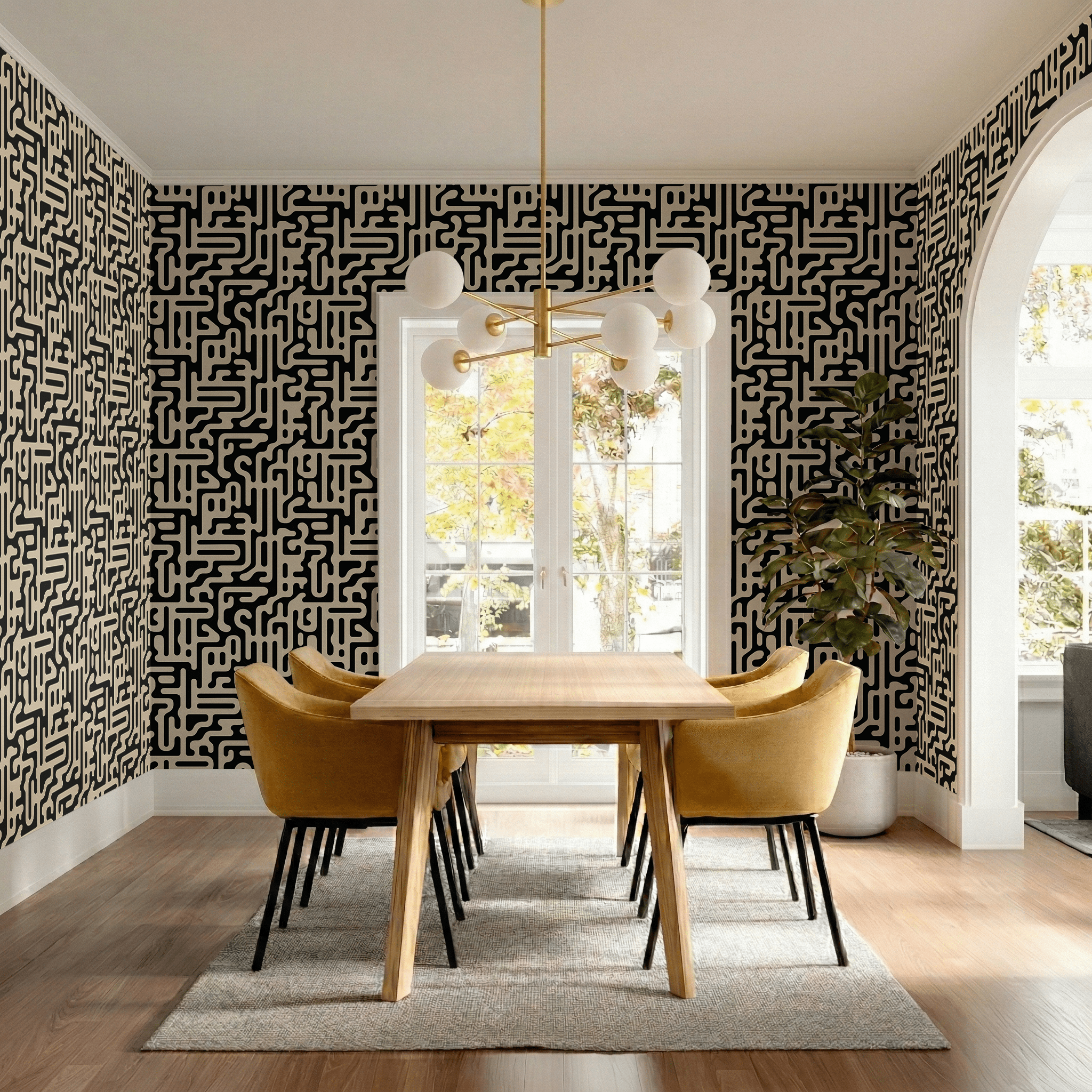 Milo Maze Wallpaper - Benton Lane Home - Painted Paper
