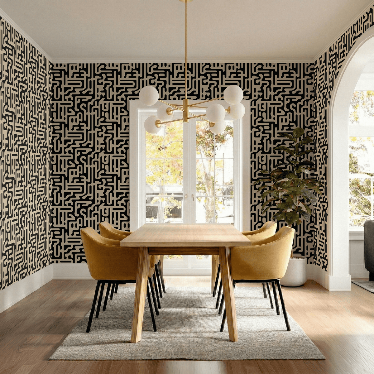 Milo Maze Wallpaper - Painted Paper