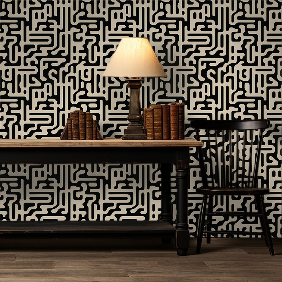 Milo Maze Wallpaper - Painted Paper