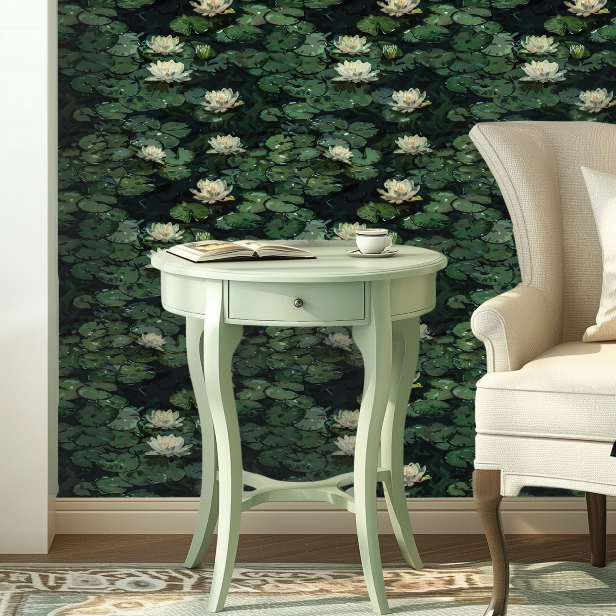 Milton Lillies Wallpaper - Benton Lane Home - Painted Paper