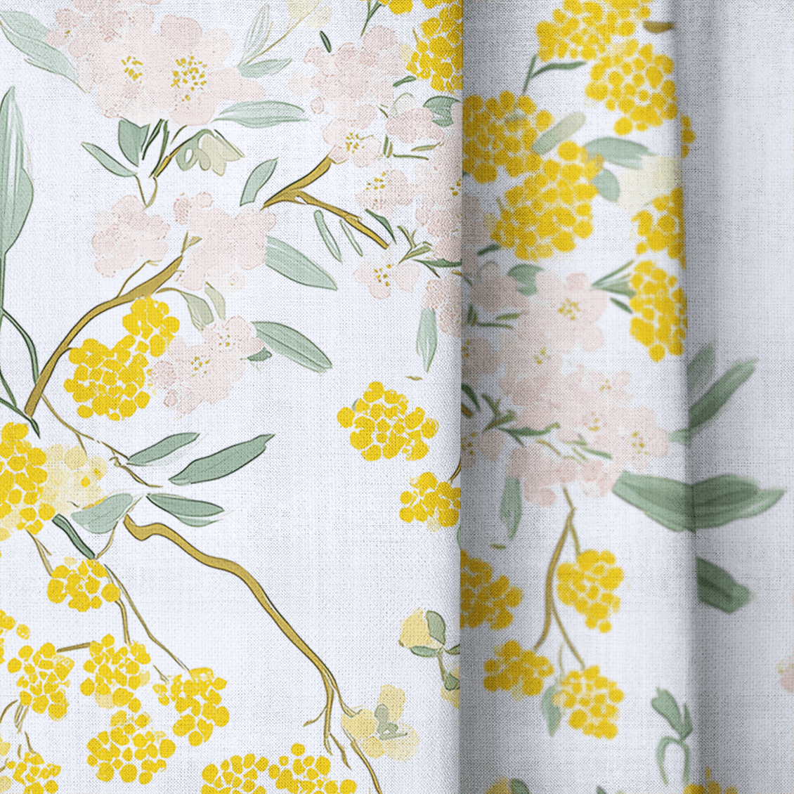 Mimosa Melody - Drapery - Benton Lane Home - Lemon Park