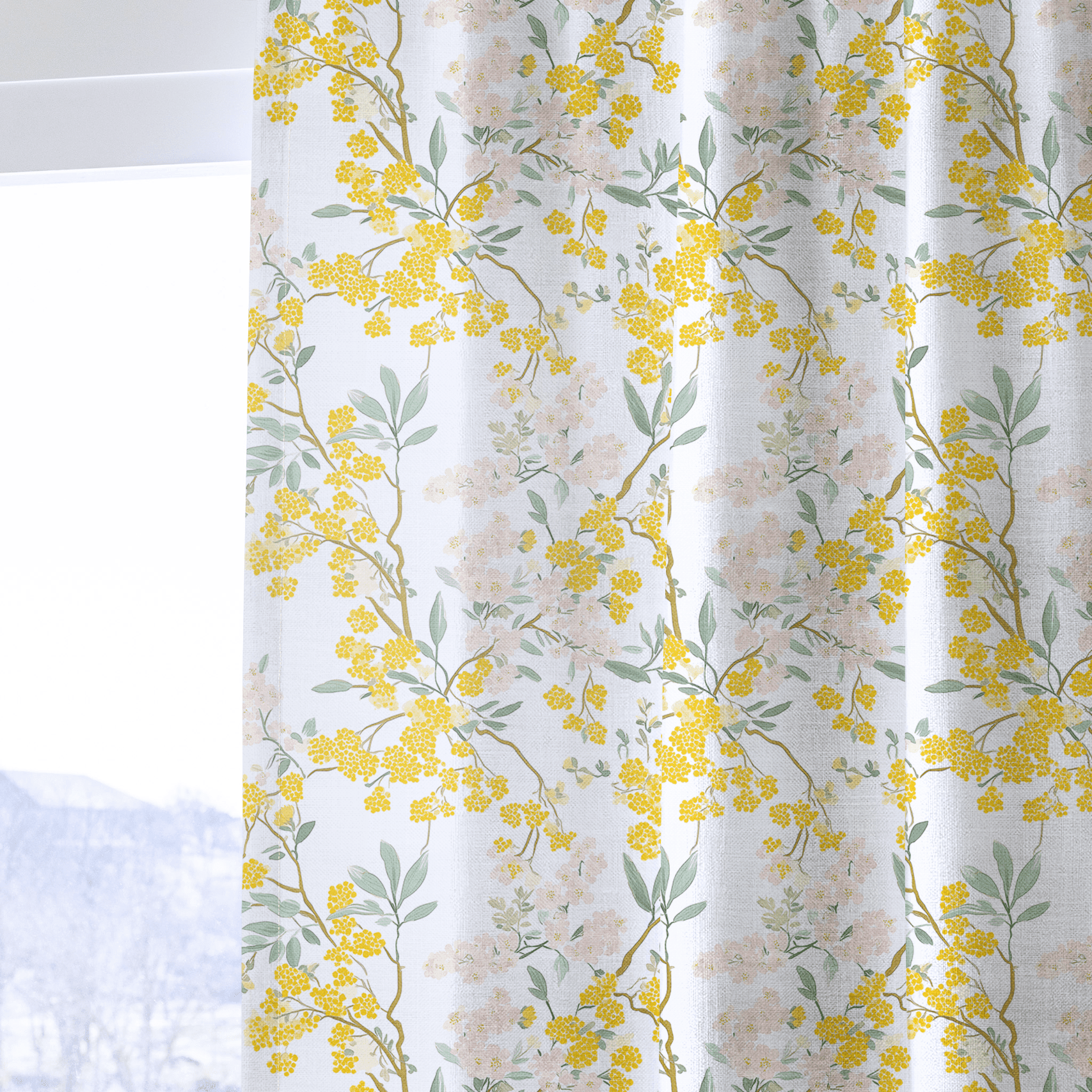 Mimosa Melody - Drapery - Benton Lane Home - Lemon Park