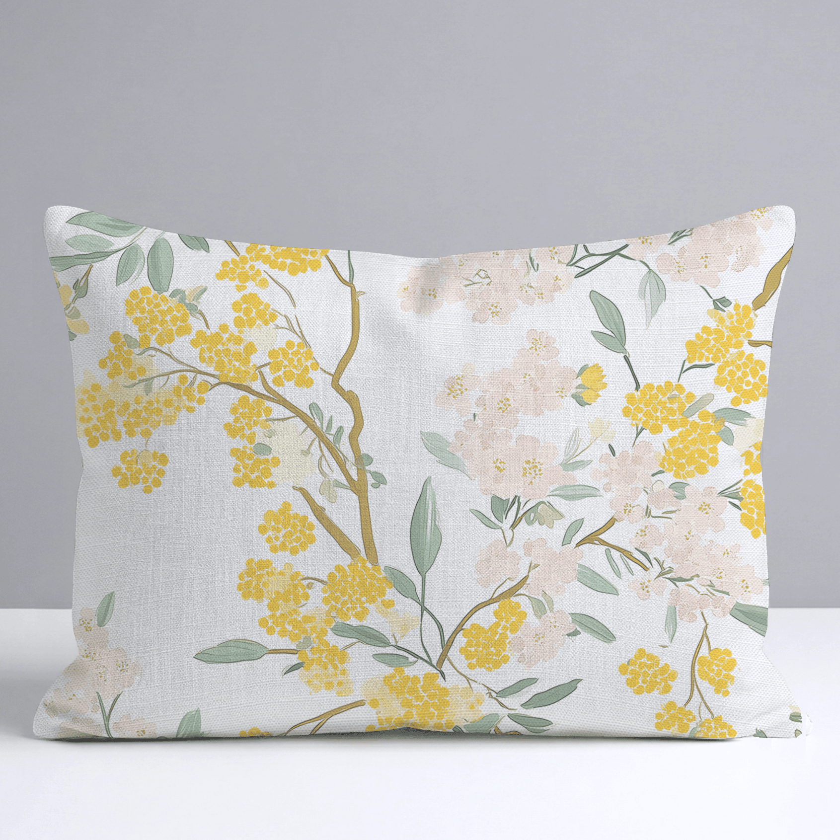 Mimosa Melody Throw Pillow - Benton Lane Home - Lemon Park