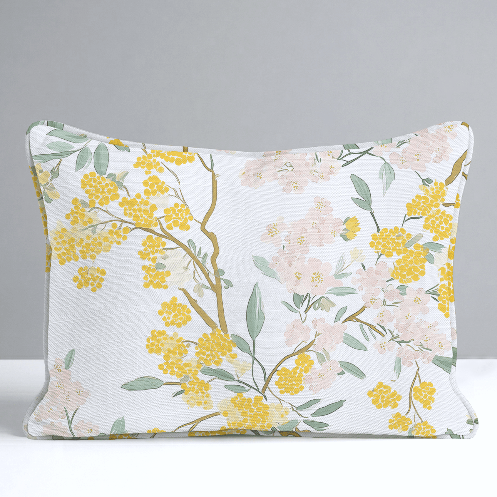 Mimosa Melody Throw Pillow - Benton Lane Home - Lemon Park